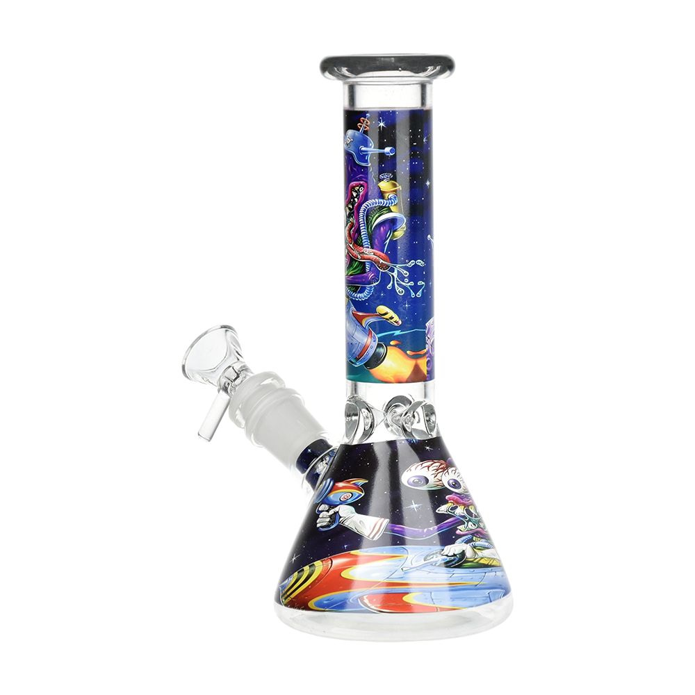 Space Monster Glass Beaker Bong Smoking Set - 7.75&quot;