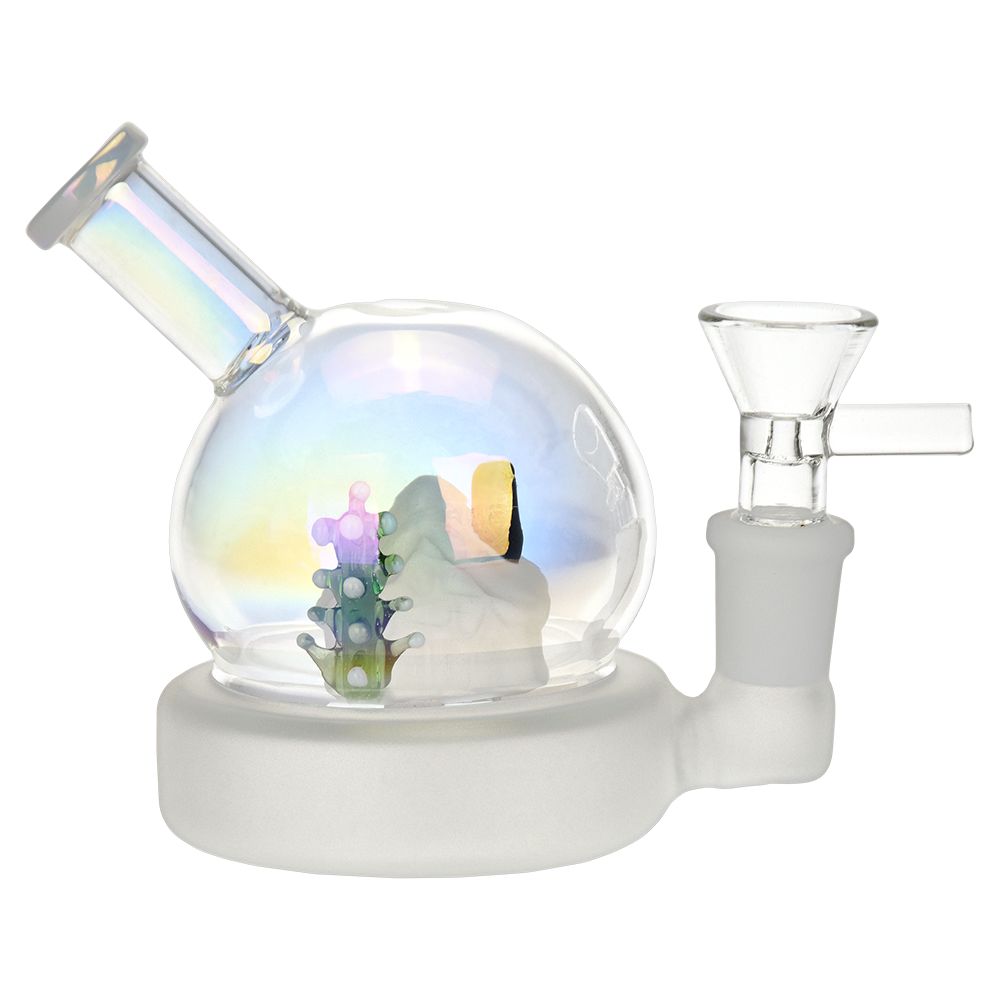 Christmas House Globe Glass Mini Bong