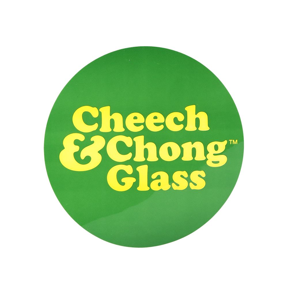 Cheech & Chong Glass Tie Dye Glow Glass Beaker Water Pipe - 10"