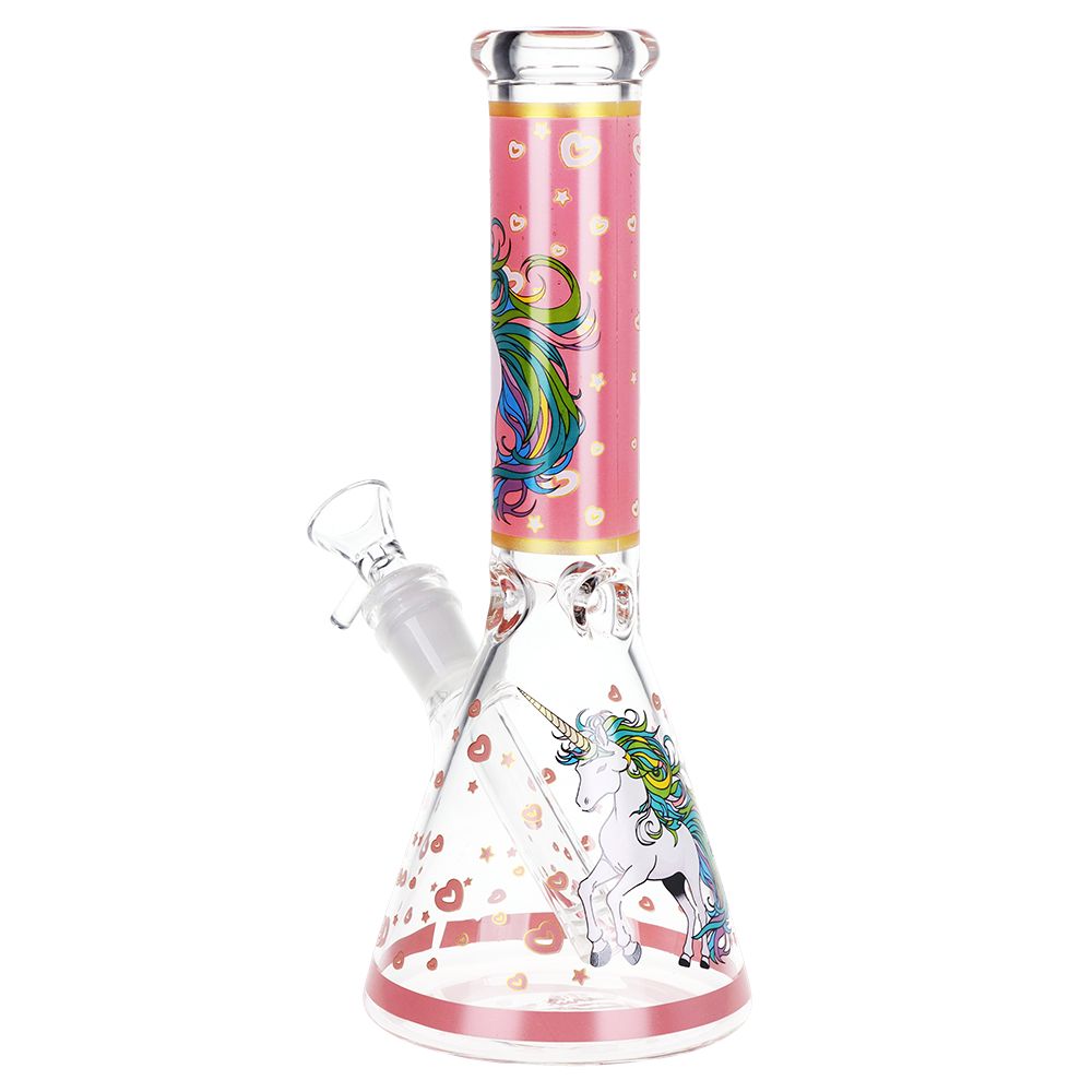 Pink Unicorn Beaker Bong - 10"