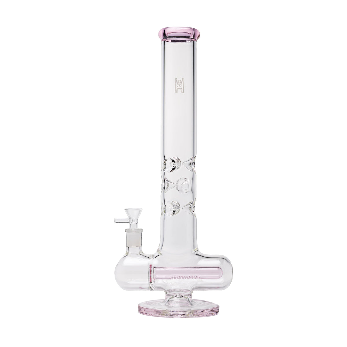 XL 15.75" Inline Perc Straight Tube Triple Ice Catch Glass Bong