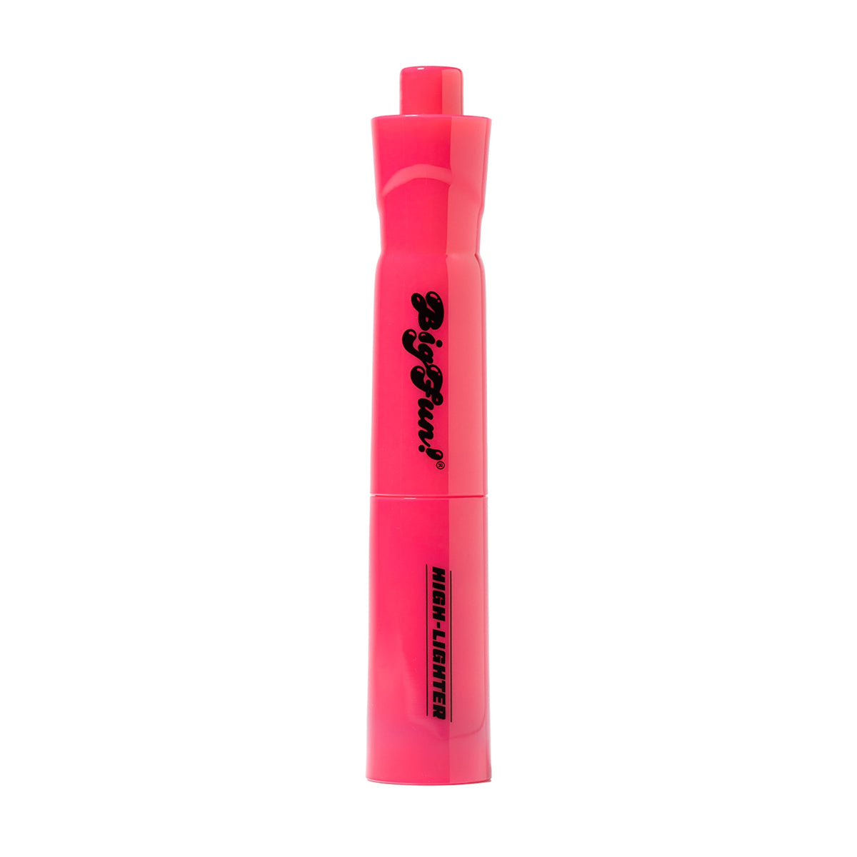 Pink cart battery looks like  marker lighter with black text on a white background