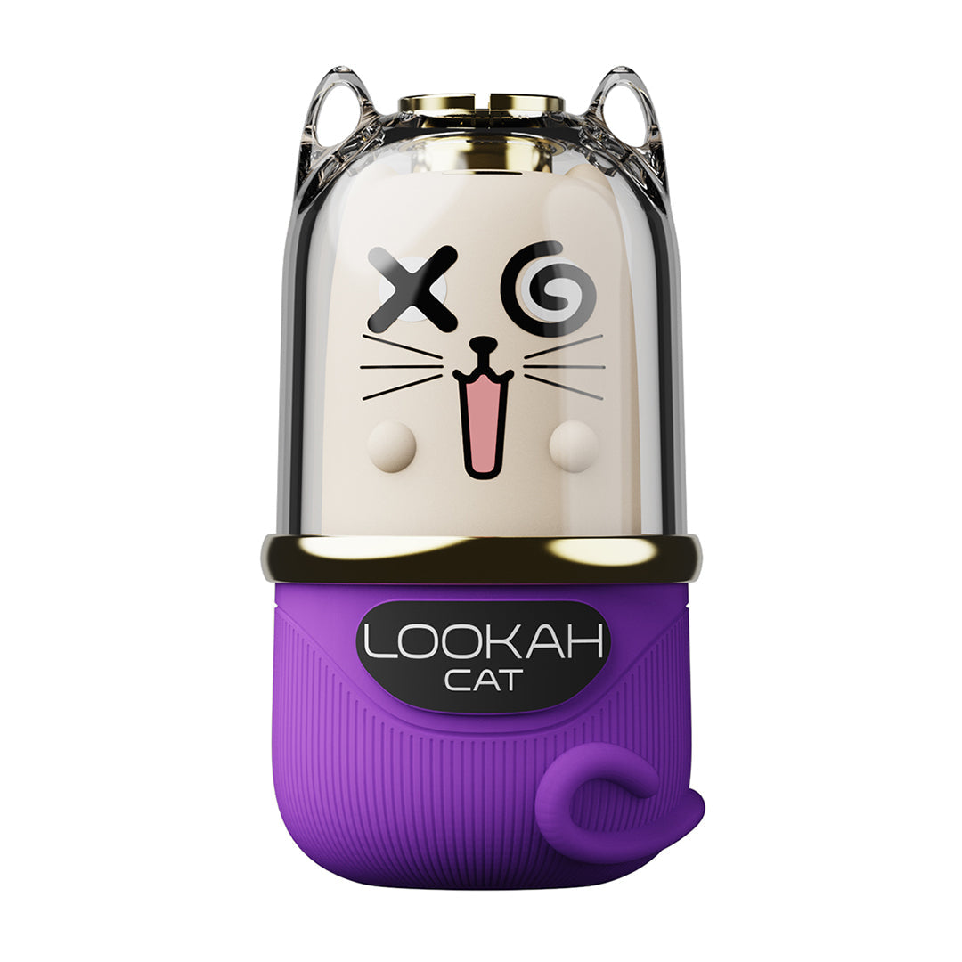 Lookah Cat vape pen with a cat face design on a white background