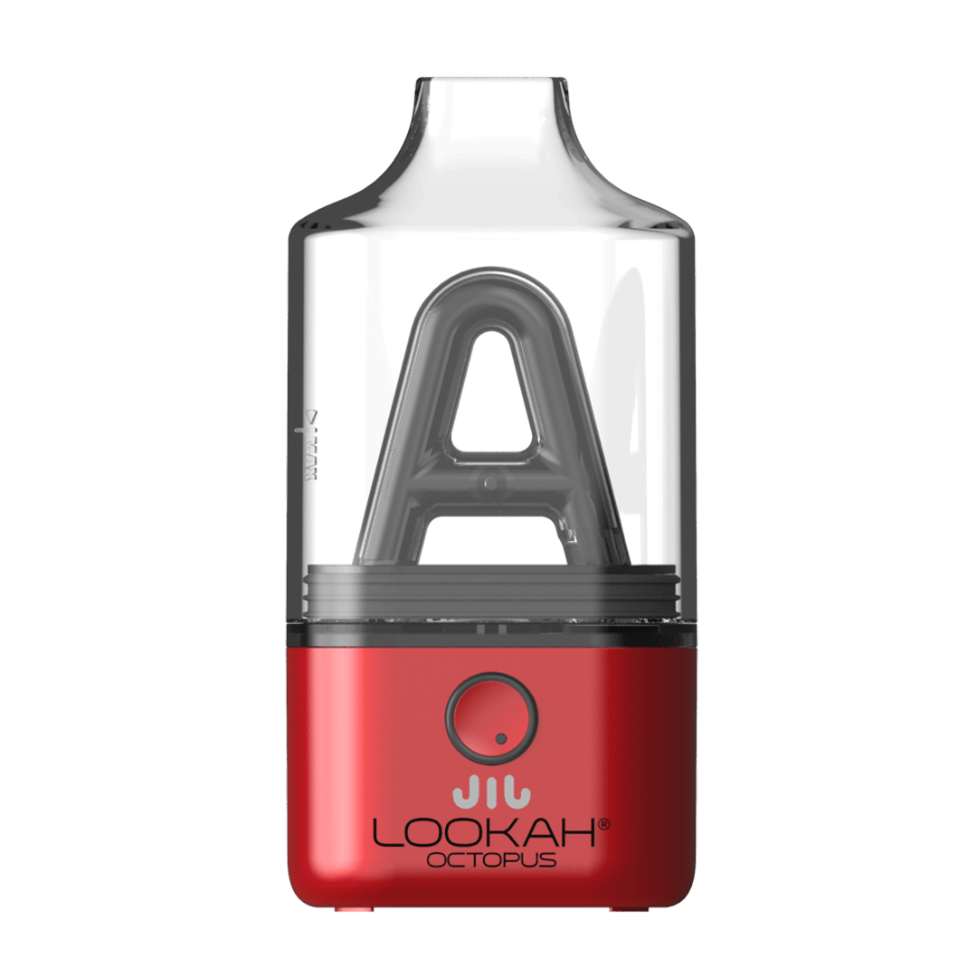Red Lookah Octopus E-Rig on a white background