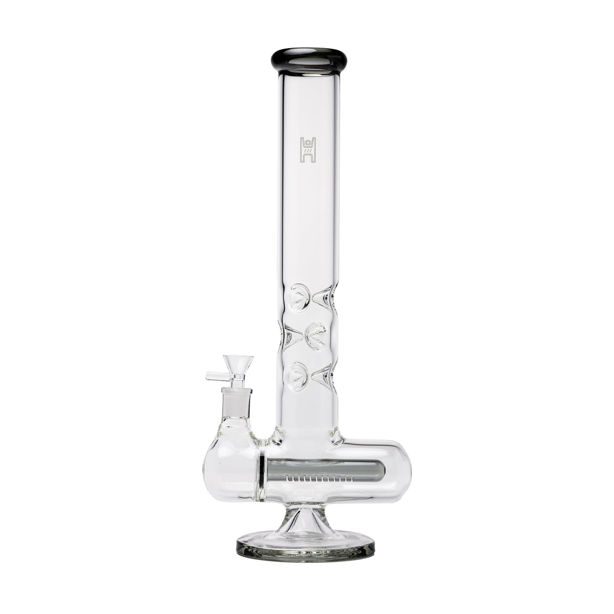 XL 15.75" Inline Perc Straight Tube Triple Ice Catch Glass Bong