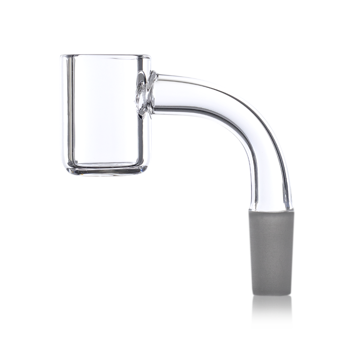 Clear quartz MJ arsenal Dab Nail Banger on a white background