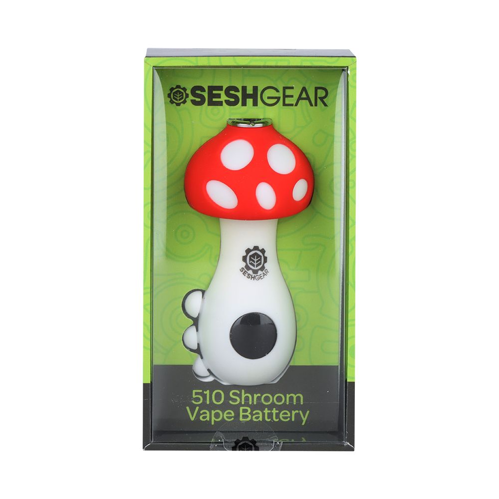 Mushroom 510 Vape Battery 550mAh, Digital Display, USB-C - World of Bongs Mushroom 510 Vape Battery 550mAh, Digital Display, USB-C - World of Bongs