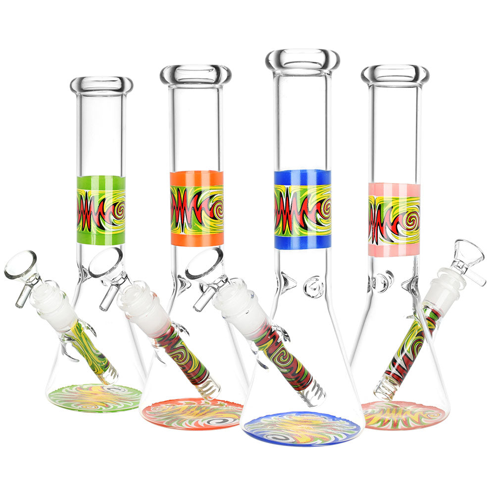 Vibing Colors Glass Beaker Bong