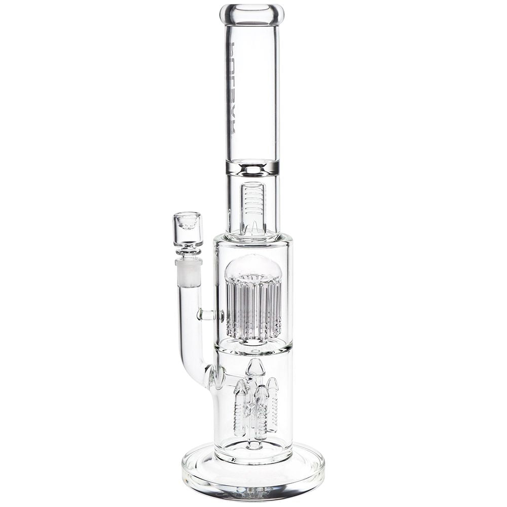Double Chamber Rocket Perc Chugger Glass Bong - 15.25"