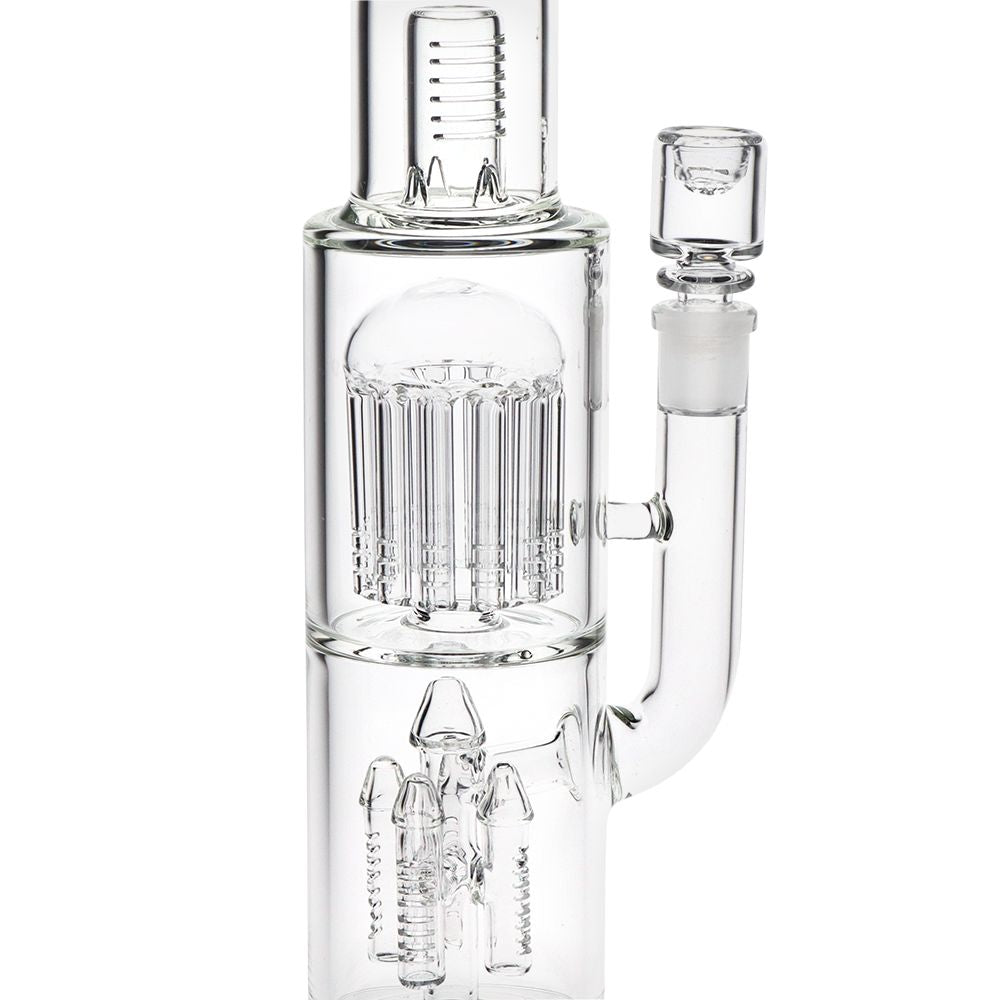 Double Chamber Rocket Perc Chugger Glass Bong - 15.25"