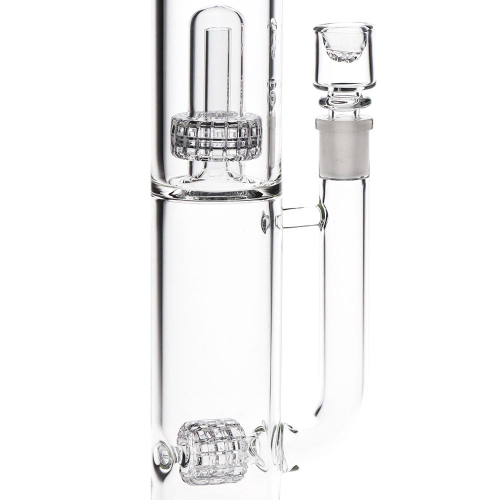 XL Kink Neck Double Chamber Chugger Glass Bong - 17.25"