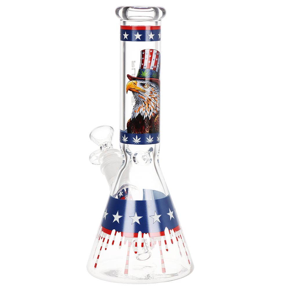 Uncle Sam Eagle Glass Beaker Bong - 9.75"