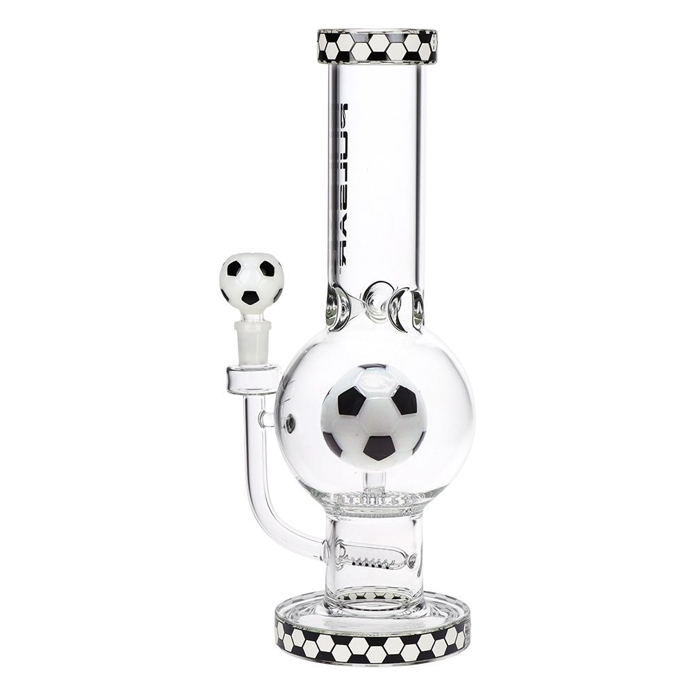 Soccer Celebration Bubble Base Glass Water Pipe - 12.5"