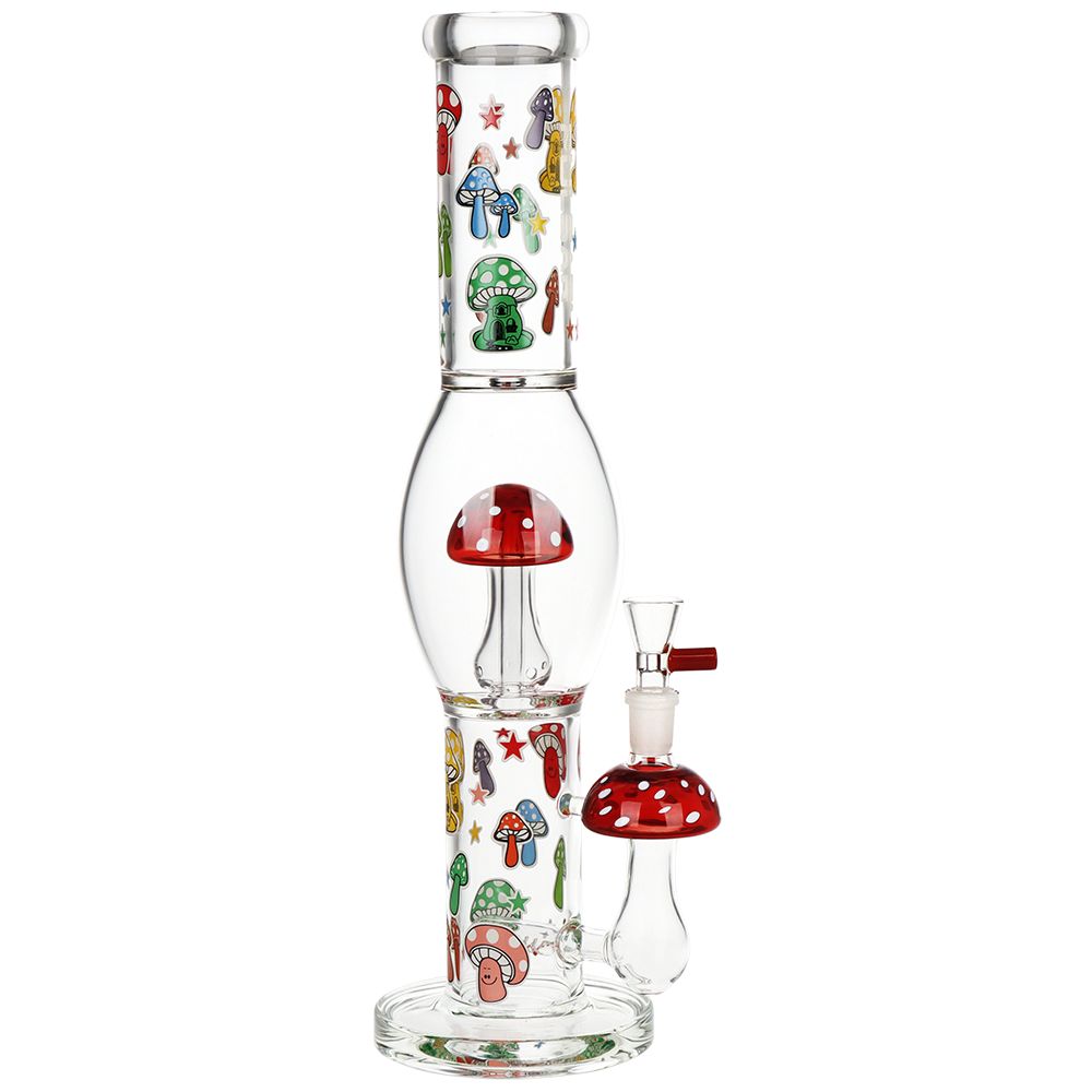 XL Shroom Shenanigans Glass Bong - 15.25"