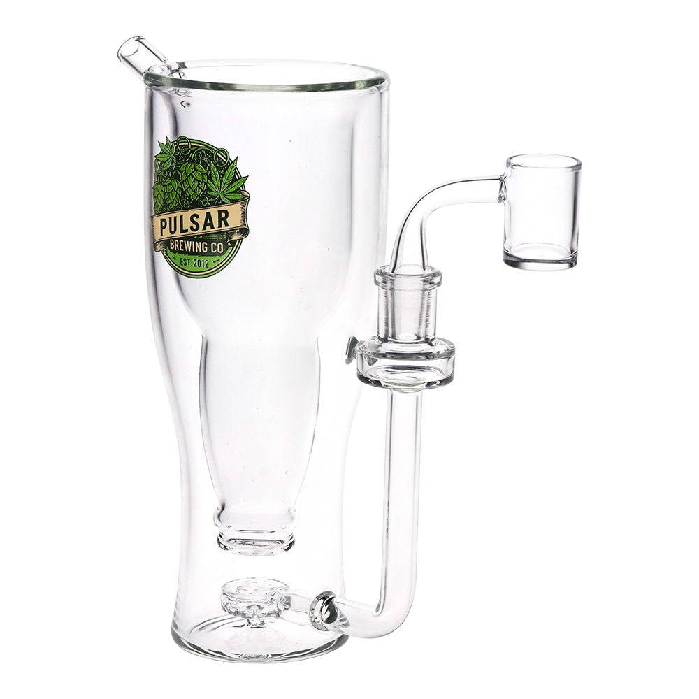 Pulsar Brewing Co Smokeable Beer Mug Glass Dab Rig - 8.5" / 330ml