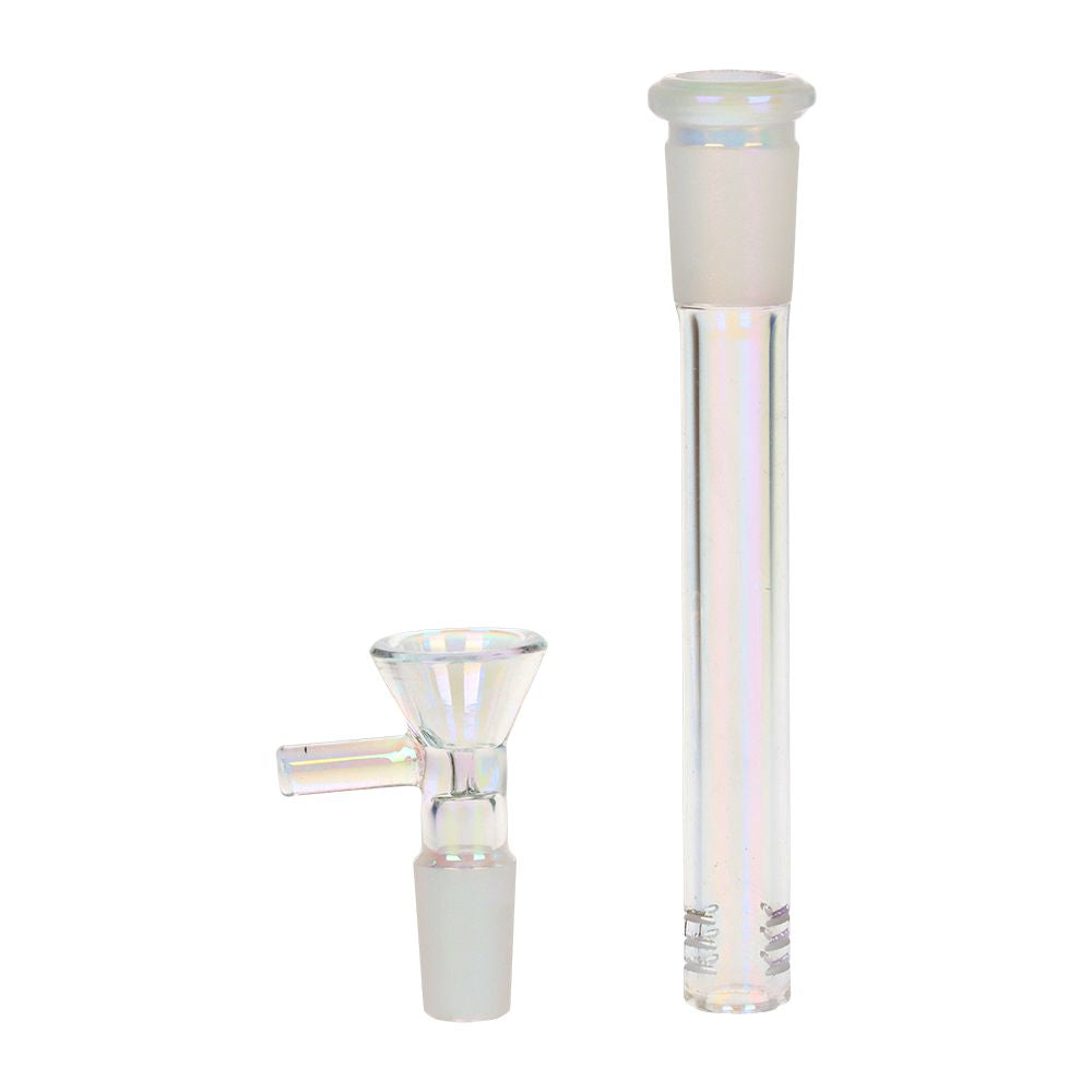 Twist Straight Tube Electroplated Glass Bong