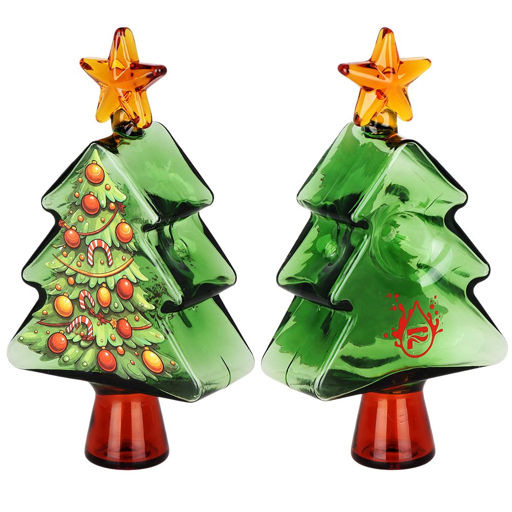 Christmas Tree Glass Bong and Pipe Duo