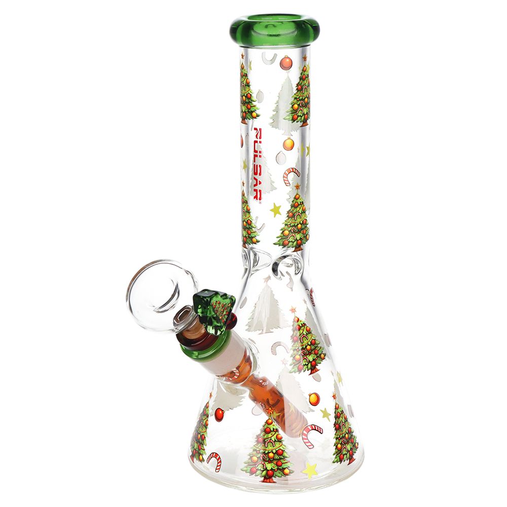 Christmas Tree Glass Bong and Pipe Duo