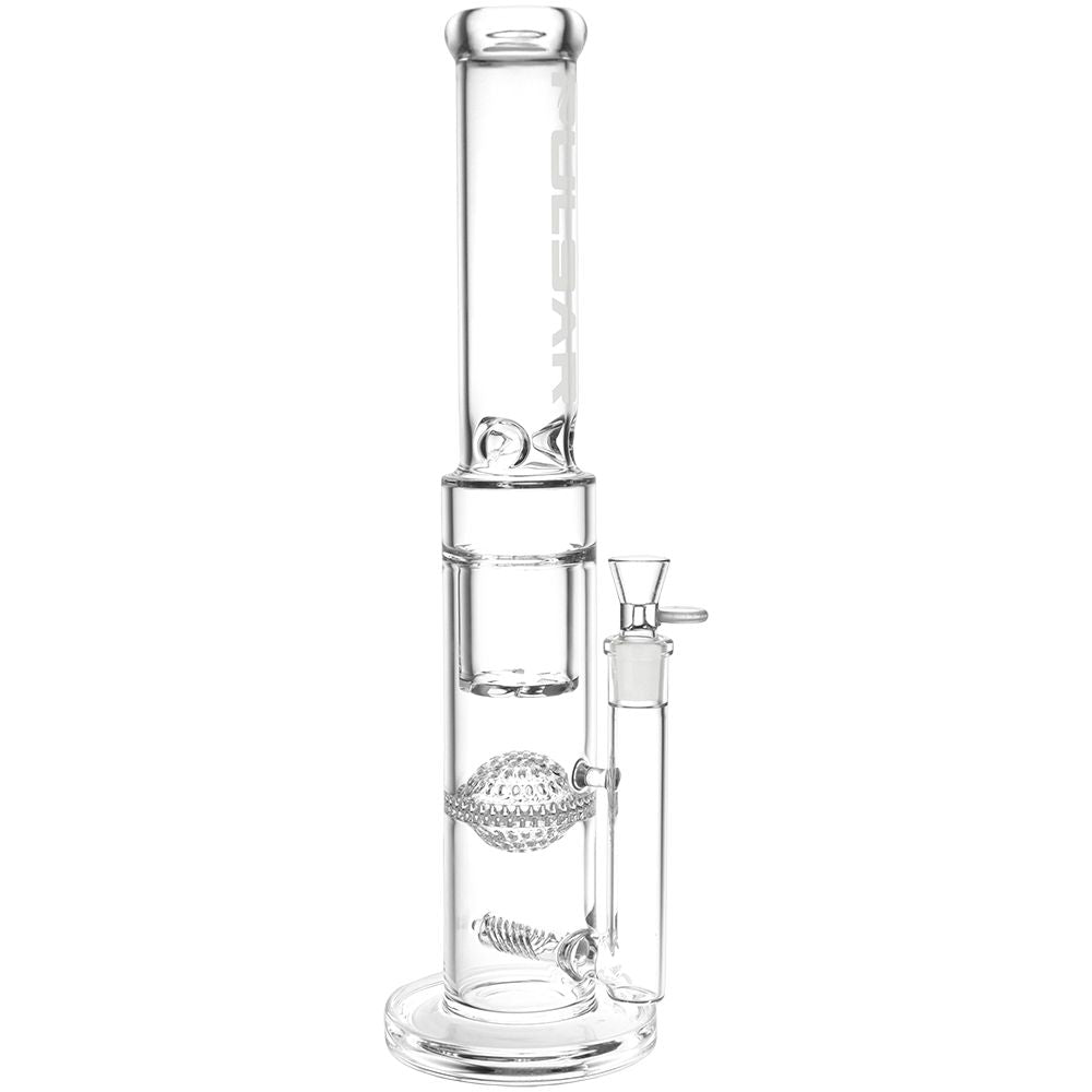 Triple Treat Straight Tube Percolator Water Pipe - 17&quot;