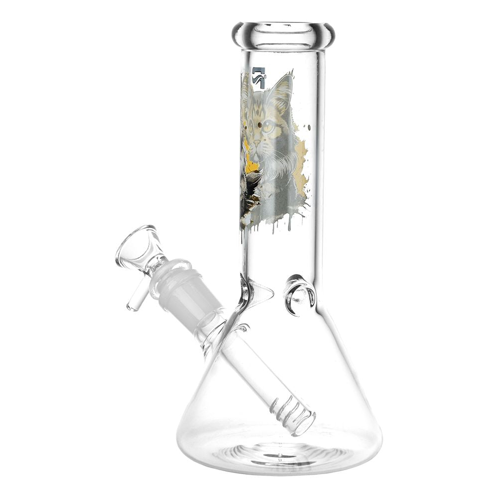 Majestic Cat Glass Bong  - 8 IN