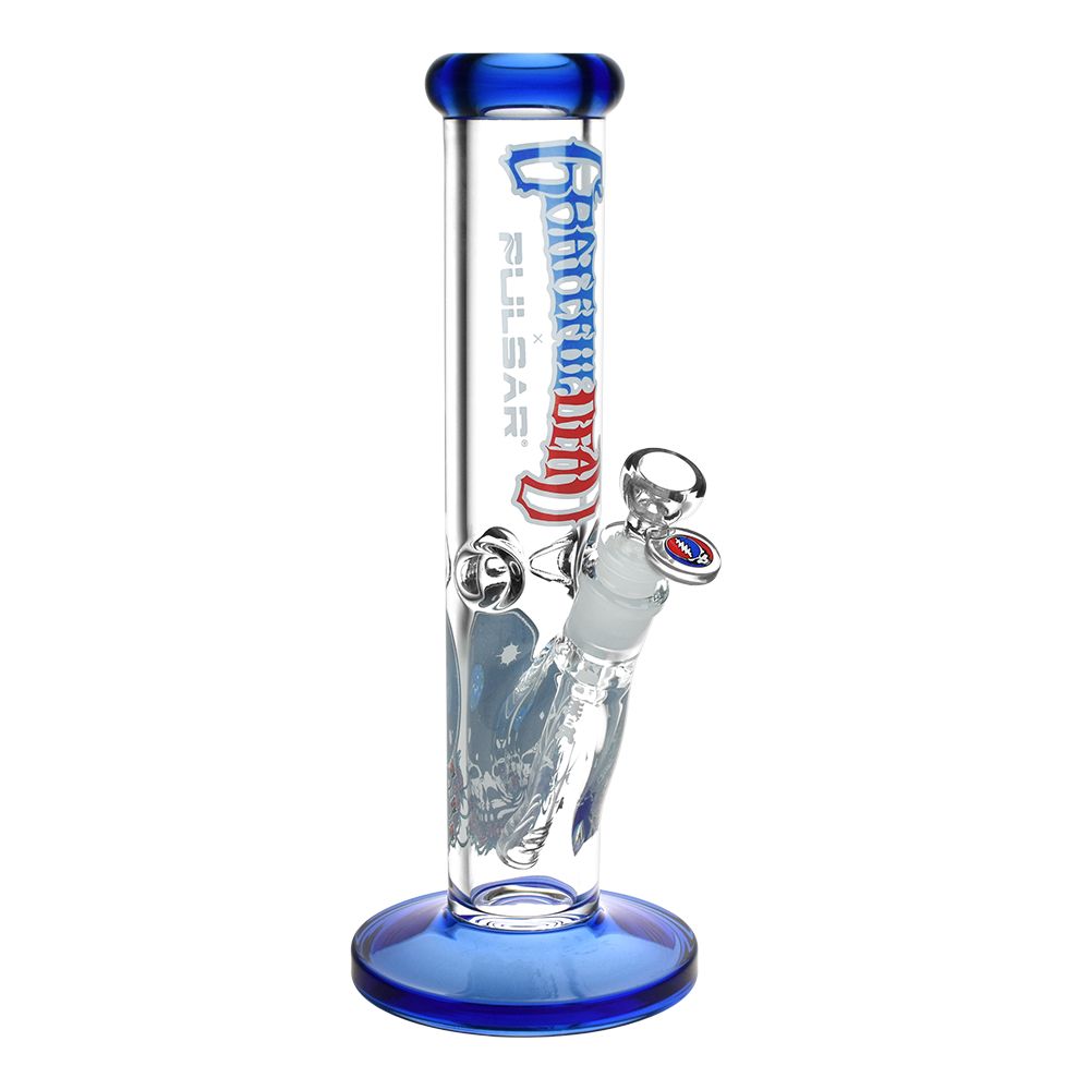 11.75&quot; Grateful Dead Space Your Face Straight Tube Glass Bong