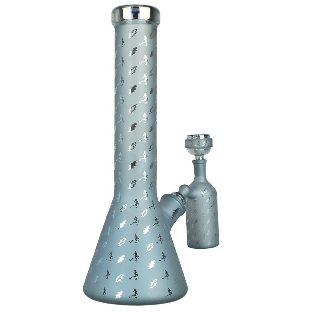 Grateful Dead x Pulsar Bolts And Skellies Glass Beaker Bong Set