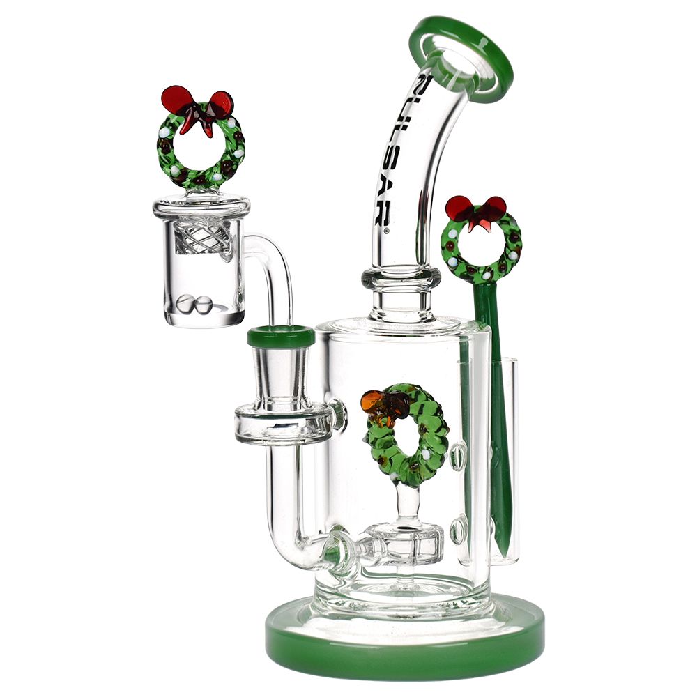 Holidaze Series Glass Dab Rig Set - 8.25&quot;