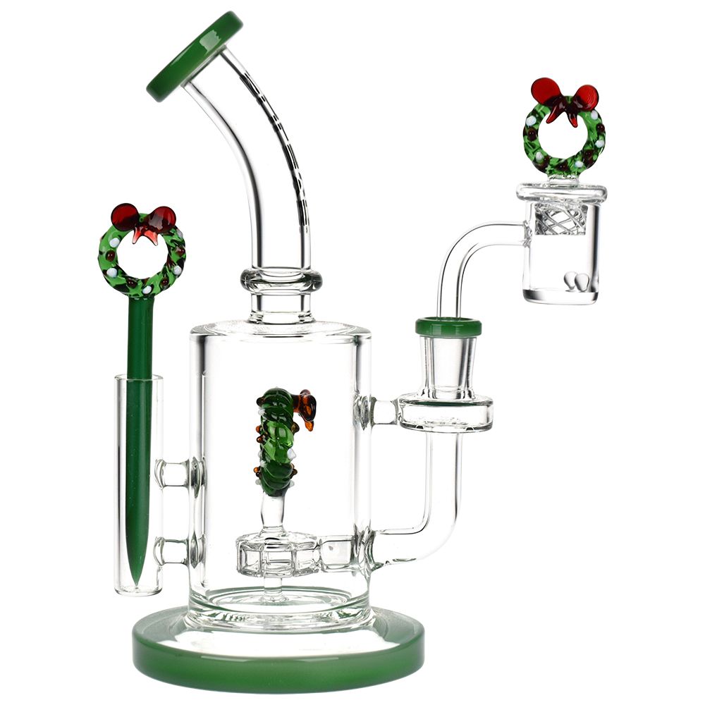 Holidaze Series Glass Dab Rig Set - 8.25&quot;