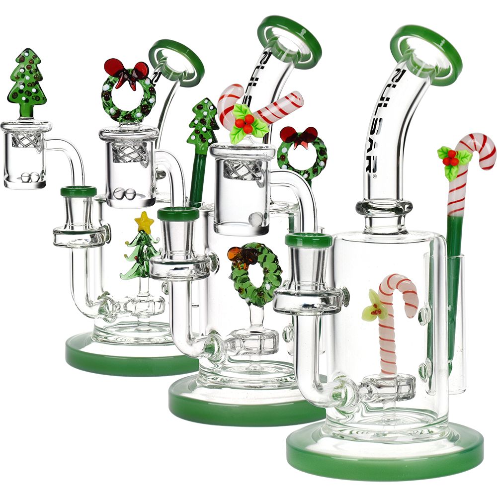 Holidaze Series Glass Dab Rig Set - 8.25&quot;