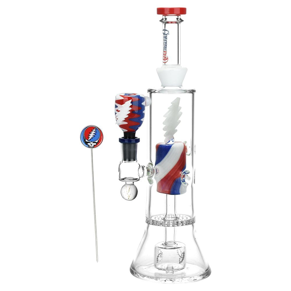 Grateful Dead x Pulsar Lightning Bolt Bong - 11.25"
