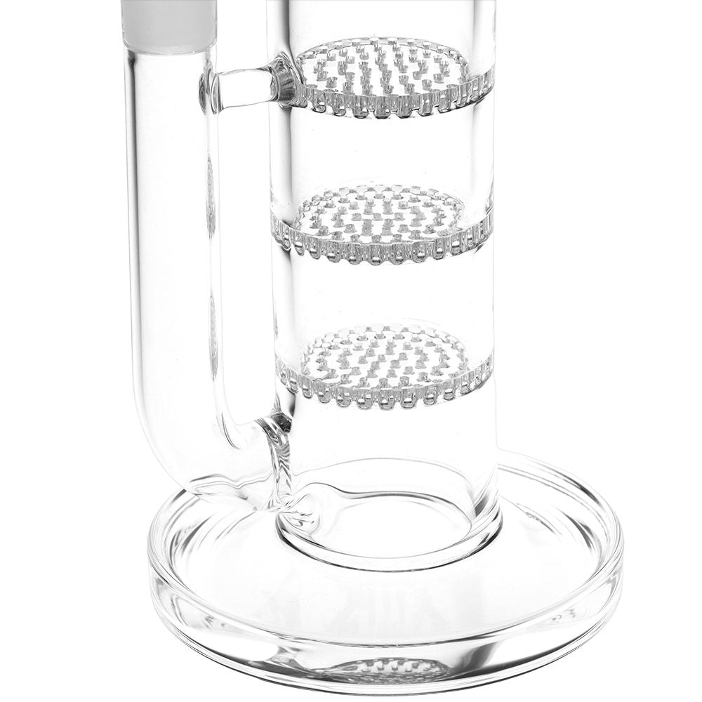 Triple Honeycomb Perc Straight Tube Water Pipe - 15&quot;