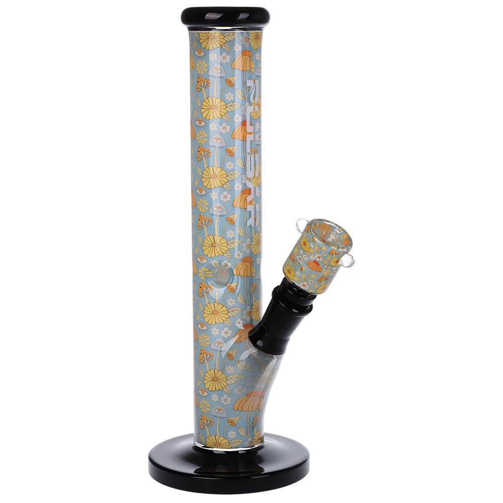 Inside Print Straight Tube Glass Bong - 11.25"