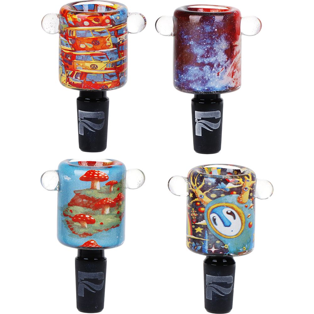 Inside Print Straight Tube Glass Bong - 11.25"