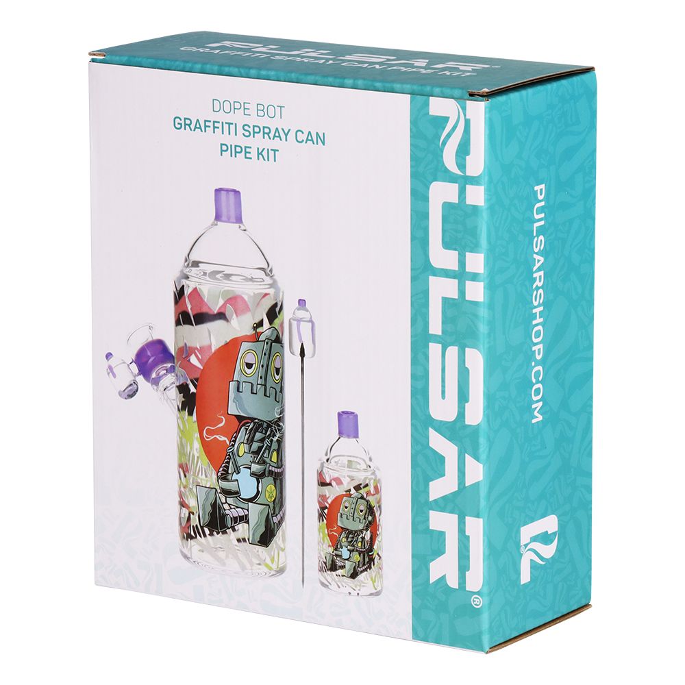 Graffiti Series Spray Paint Glass Bong & Pipe Set