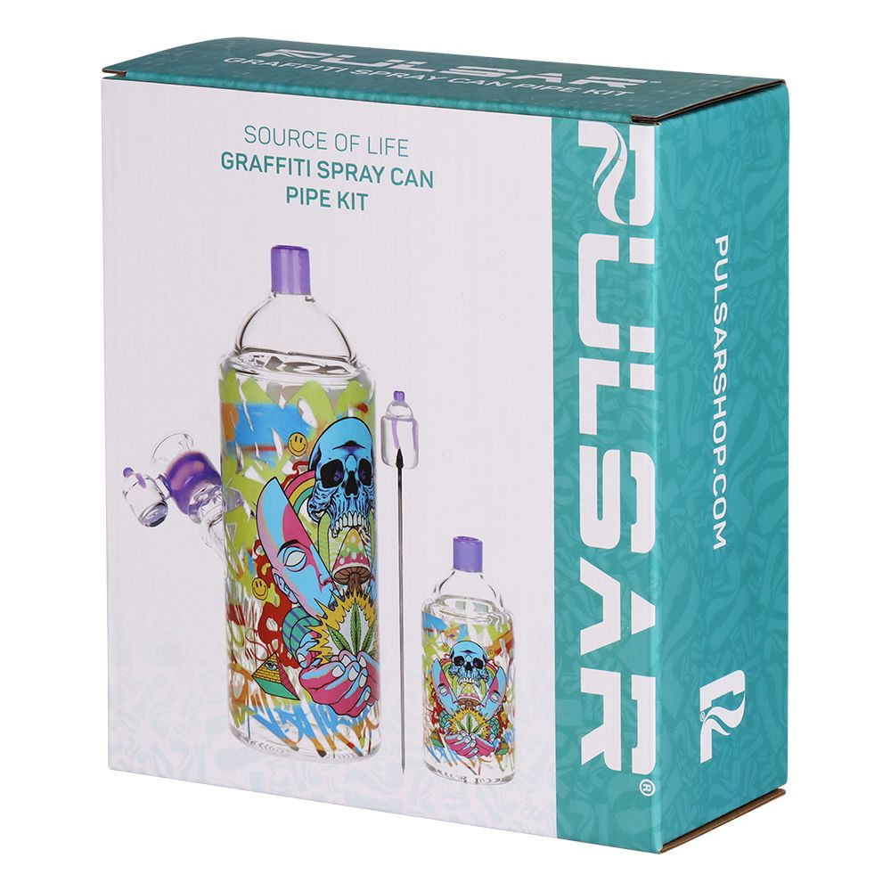 Graffiti Series Spray Paint Glass Bong & Pipe Set
