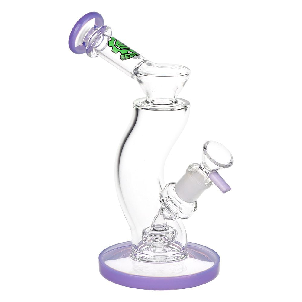 Hip Check Curved Glass Bong