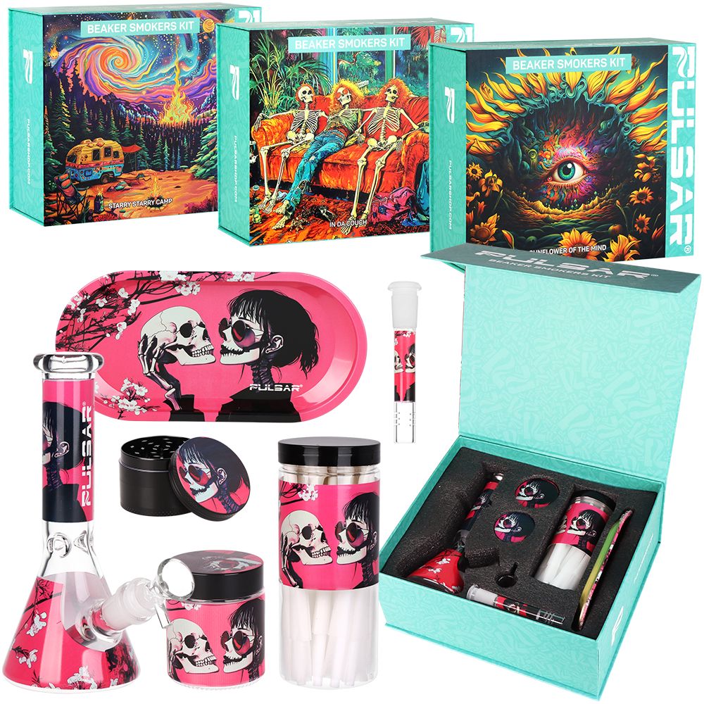 Design Series Beaker Bong Smoker's Kit | 7.75"