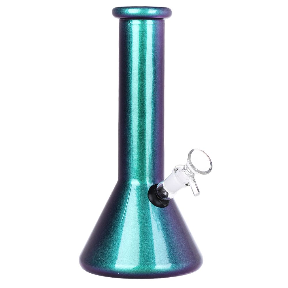 Metalic blue glass bong