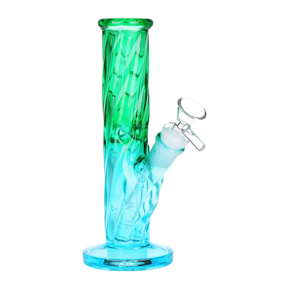 Twist Ombre Straight Tube Glass Water Pipe