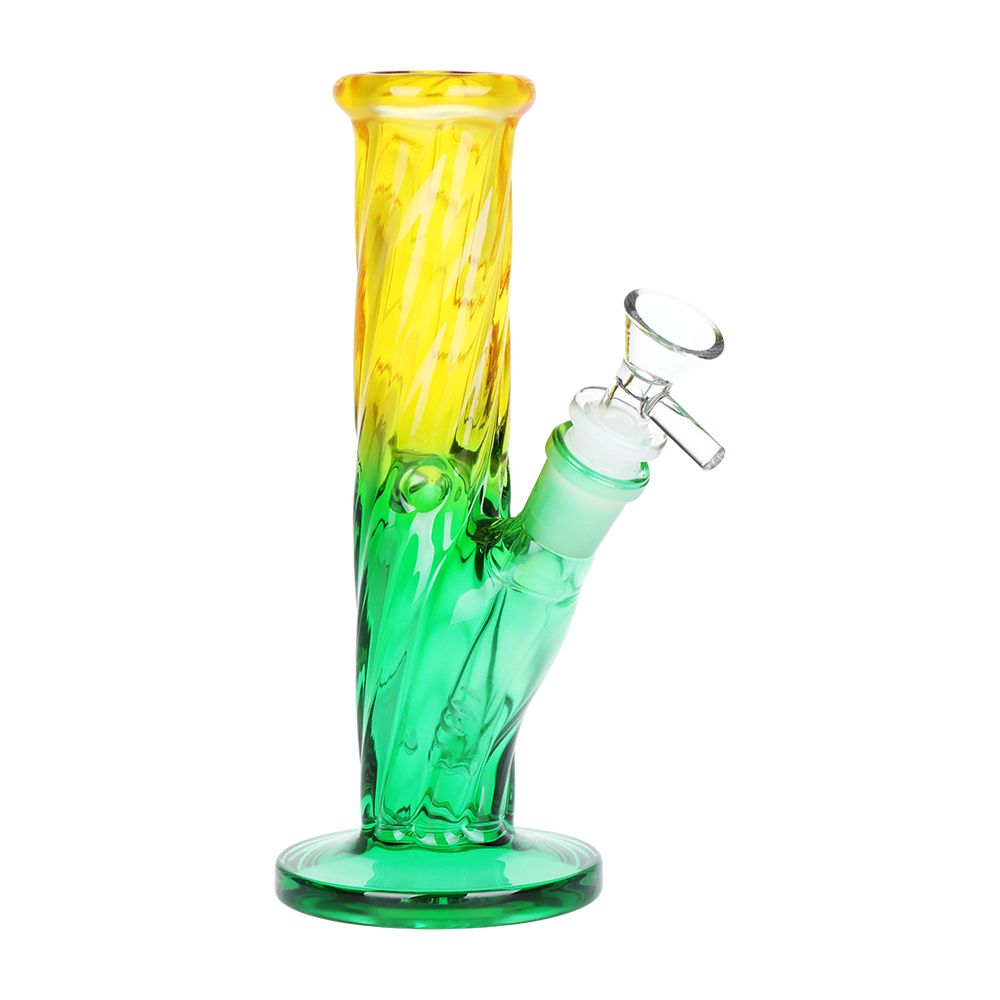 Twist Ombre Straight Tube Glass Water Pipe