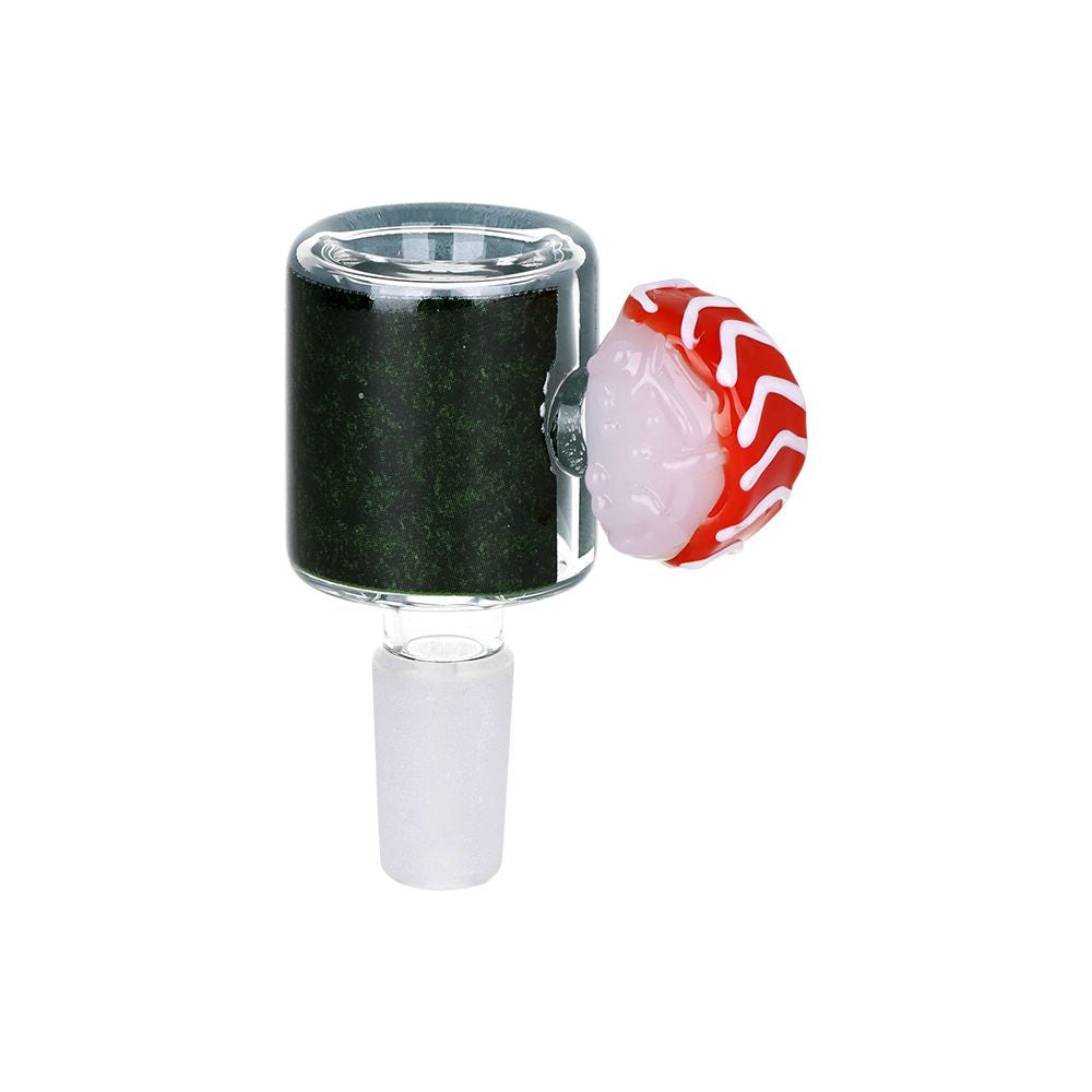 Sushi Time Bubble Base Glass Water Pipe - 12.5"