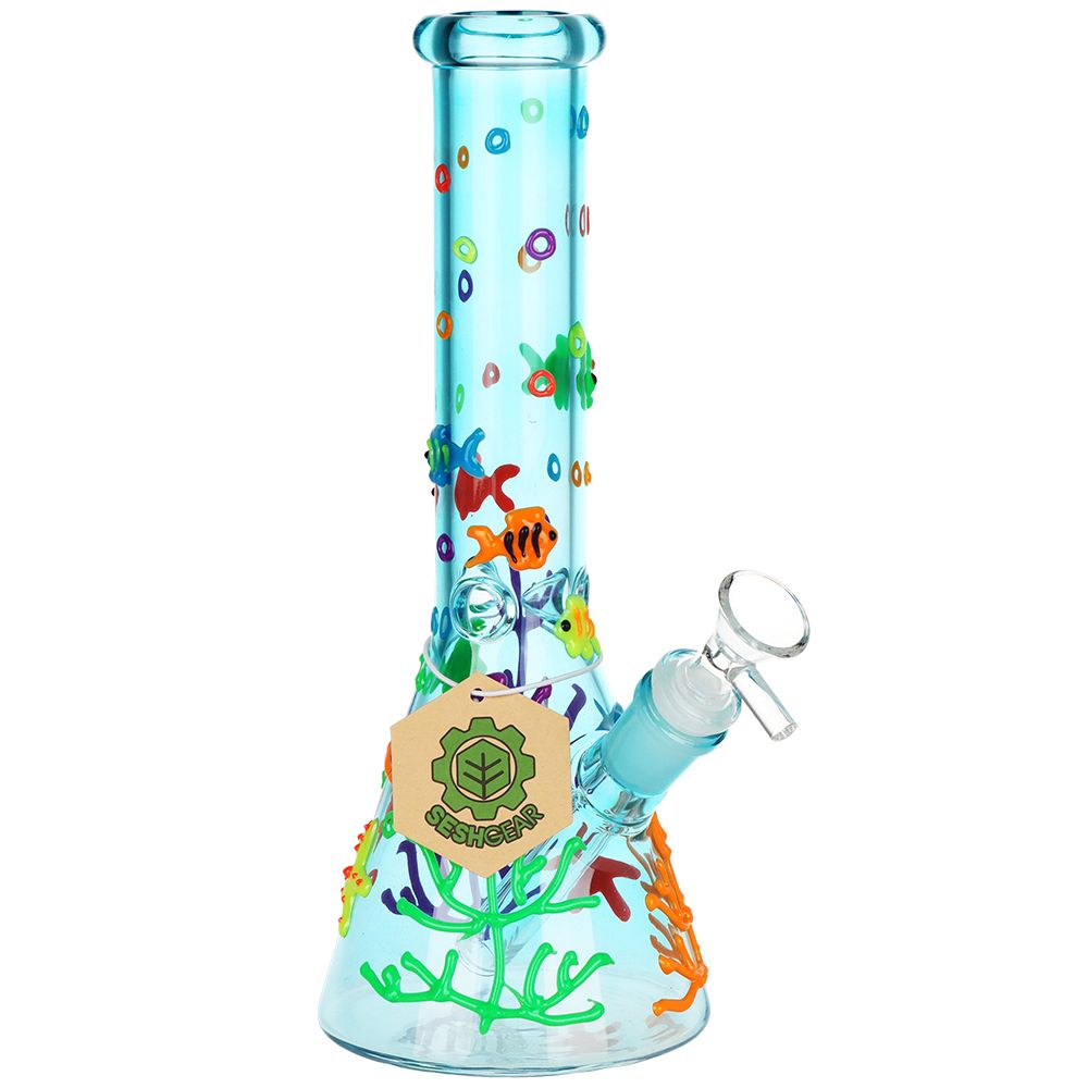 Coral Reef Glass Beaker Bong - 10"