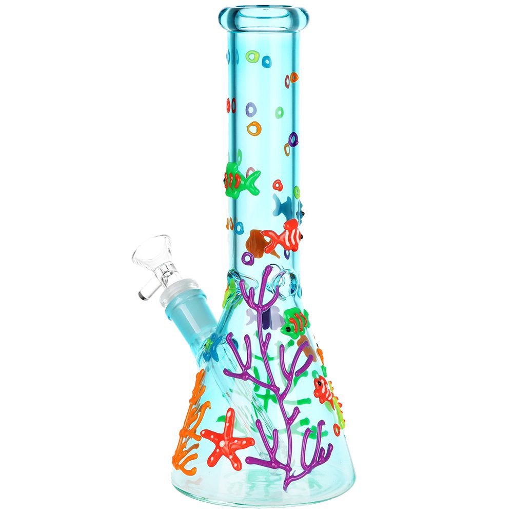 Coral Reef Glass Beaker Bong - 10"