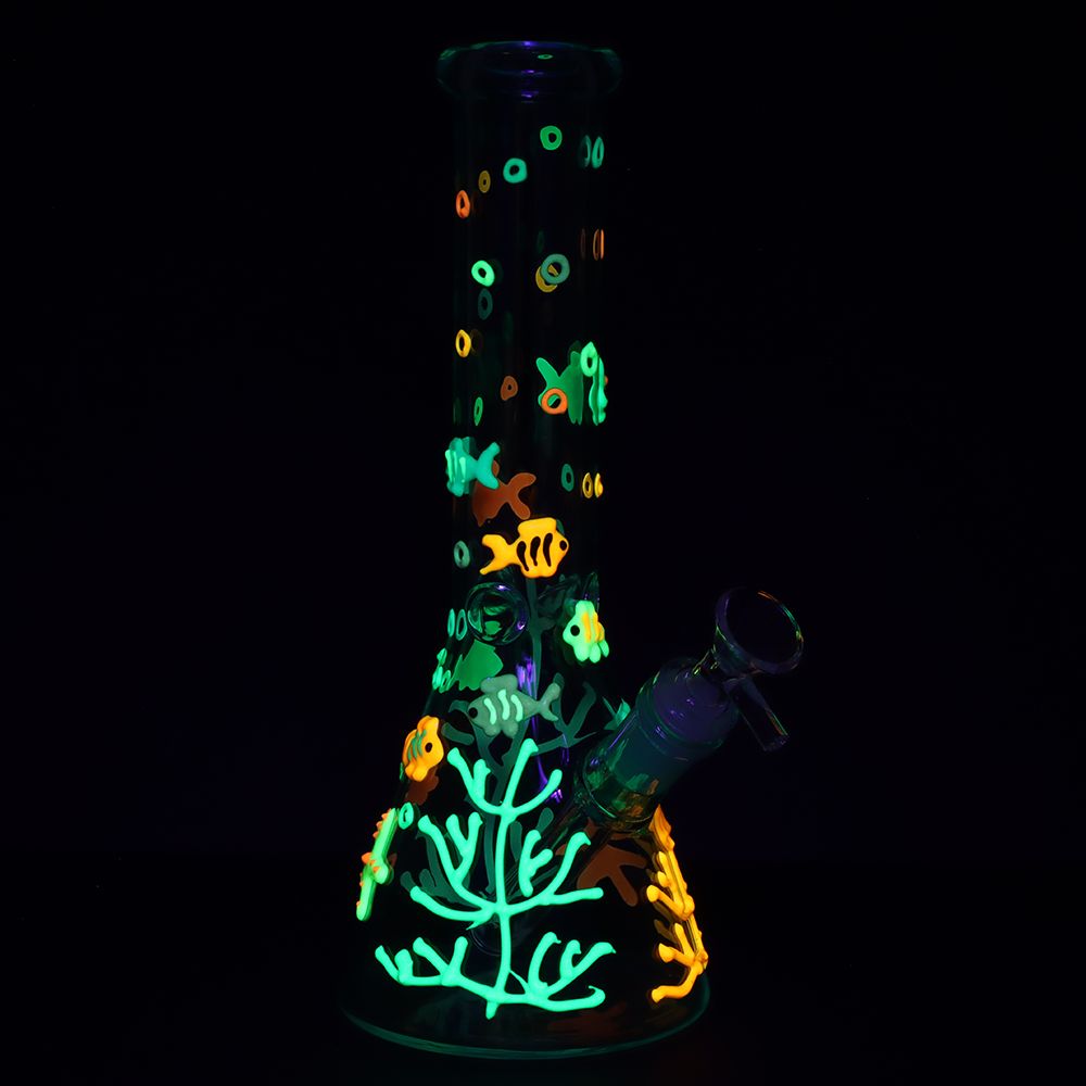 Coral Reef Glass Beaker Bong - 10"