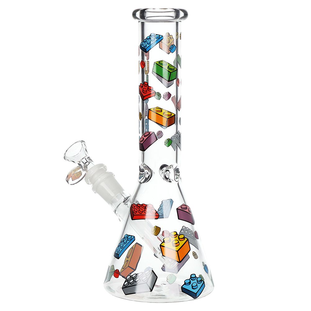 Building Blocks Glass Beaker Bong - 10"