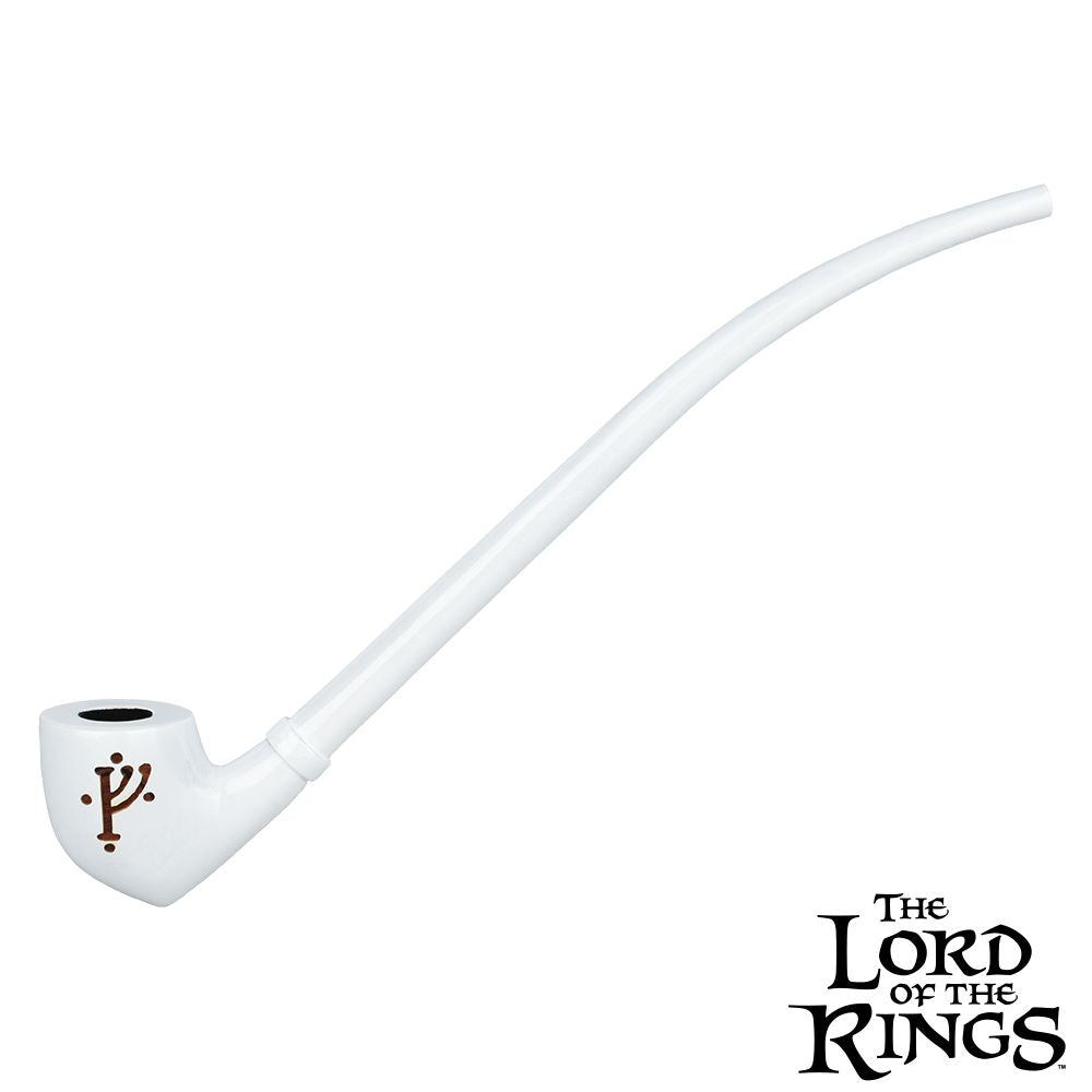 White pipe with 'The Lord of the Rings' logo on a white background