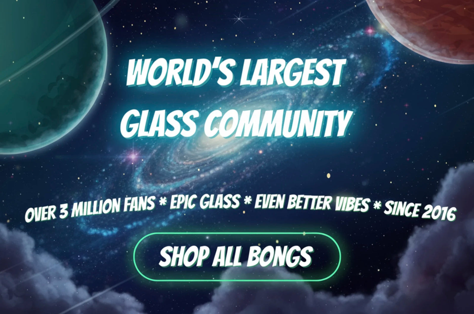World of bongs banner for bongs collection 