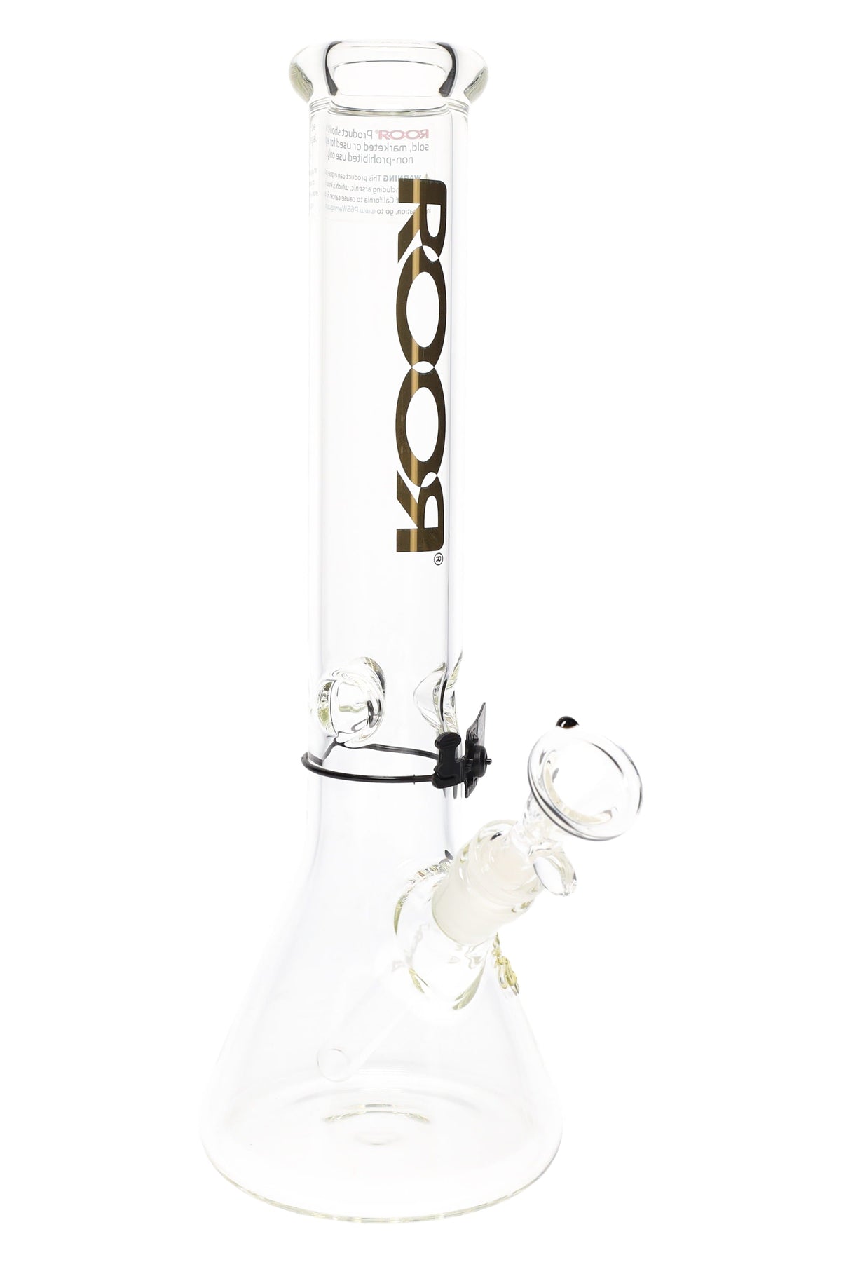 ROOR Classic Thick Glass Beaker Bong with Ice Pinch