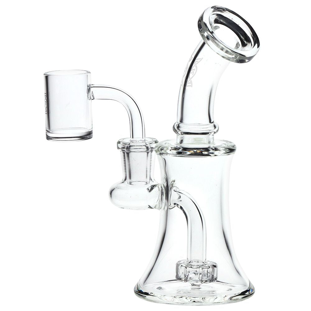 clear glass dab rig with banger