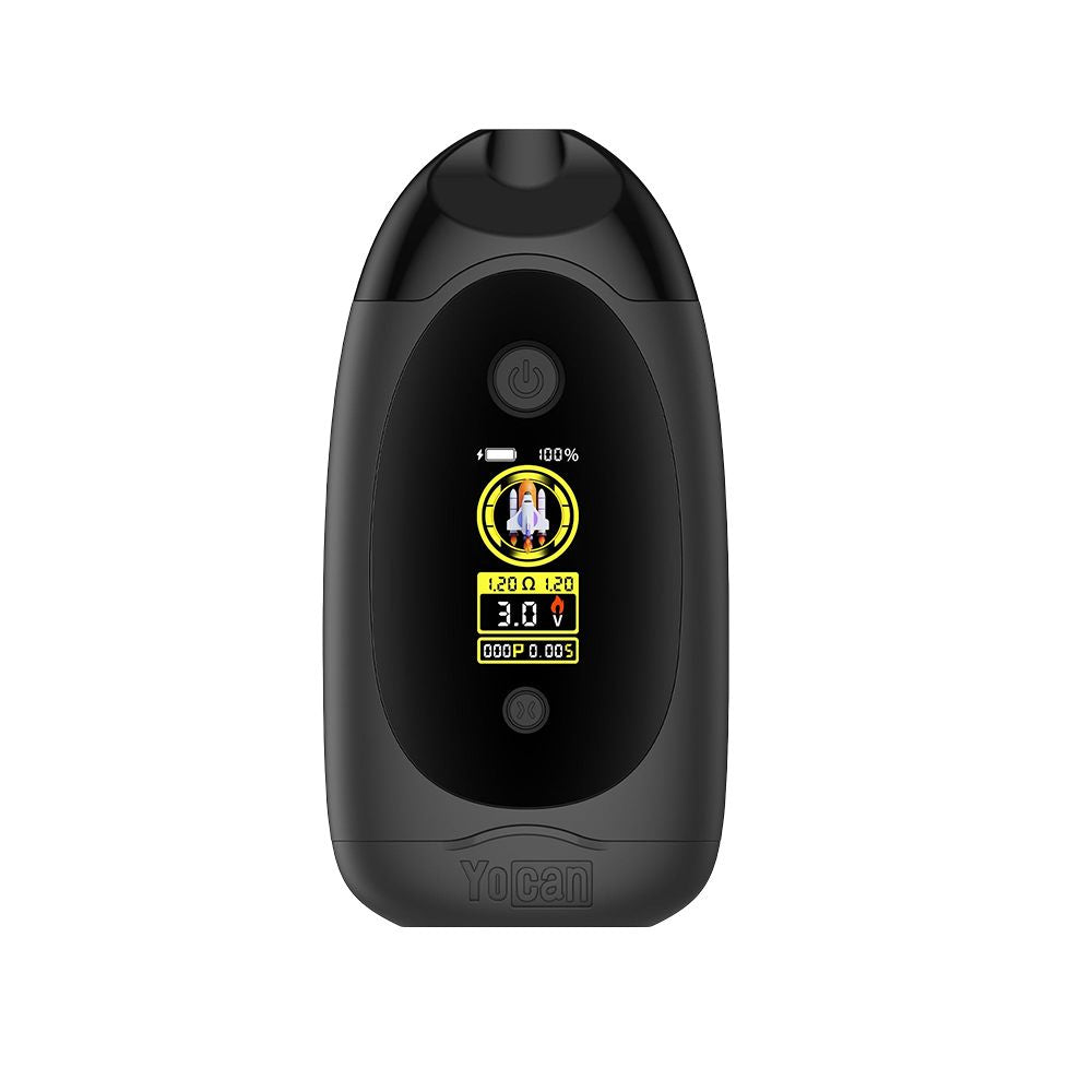 Black electronic 510 double cart device with digital display on a white background